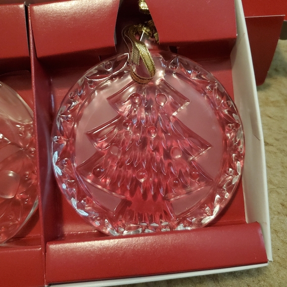 Mikasa Holiday Mikasa Crystal Set Of 3 Christmas Ornaments Poshmark